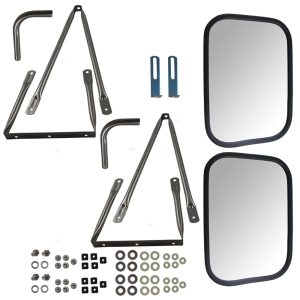 Brock Replacement Set Universal Camper Tow Mirrors Stainless Steel w/ Long Bracket Compatible with 78-86 Blazer Jimmy Suburban Pickup Truck 998905